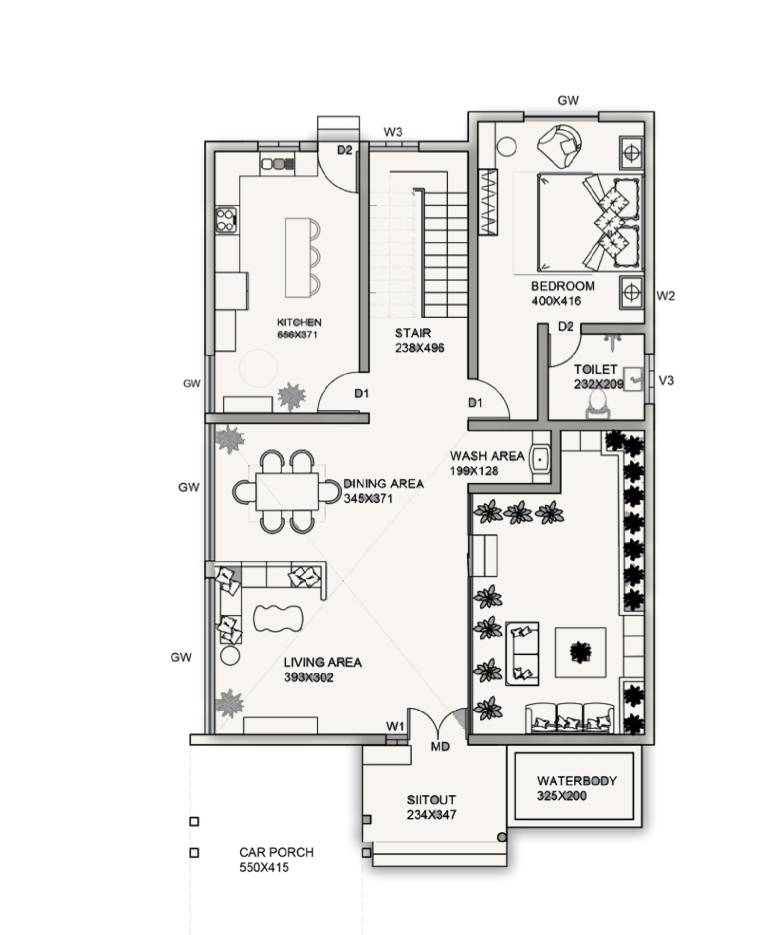 Furniture layout plan